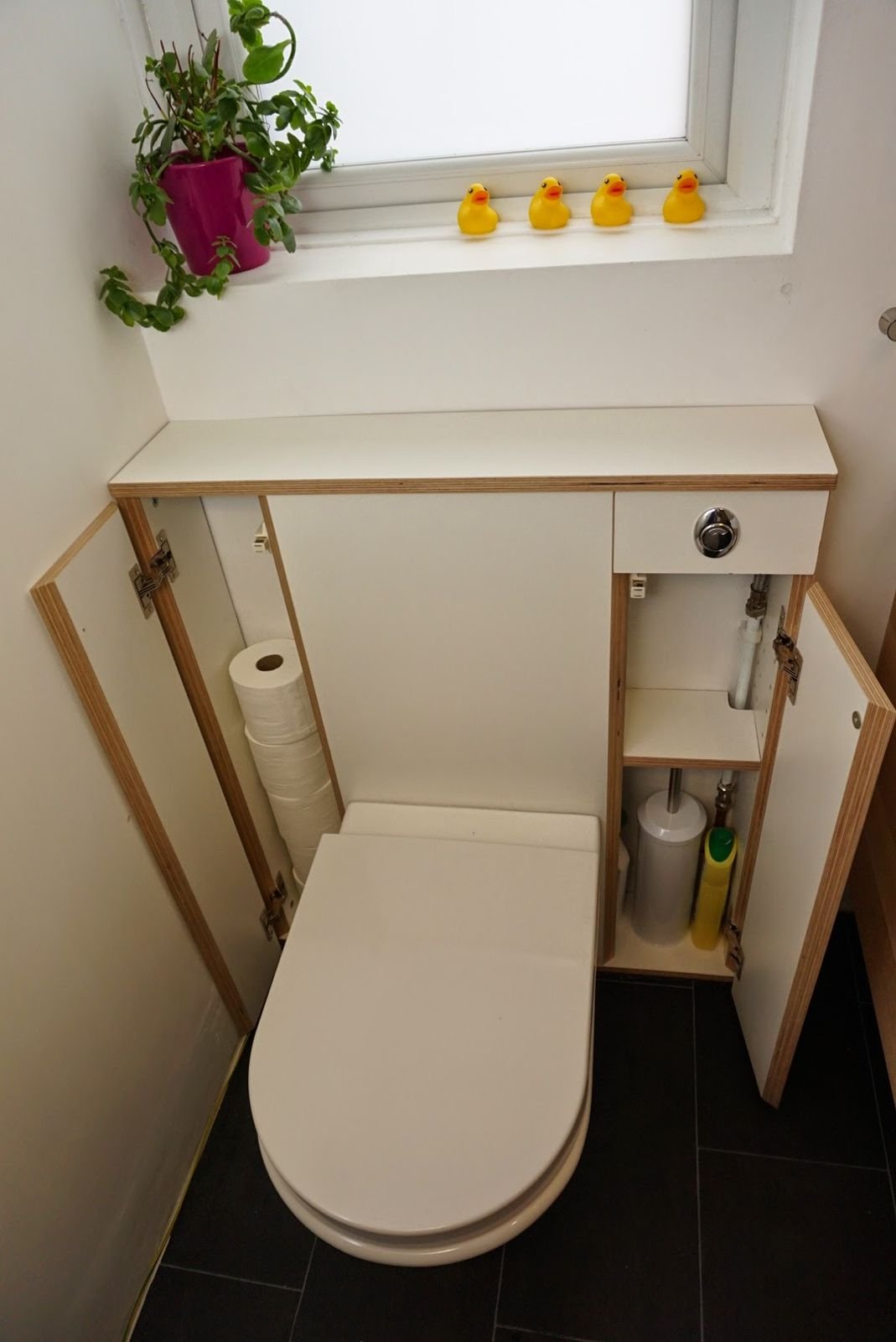Both doors open from above, showing the 45 degree ply edges