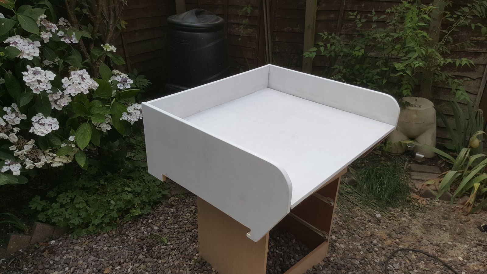 The changing top painted white